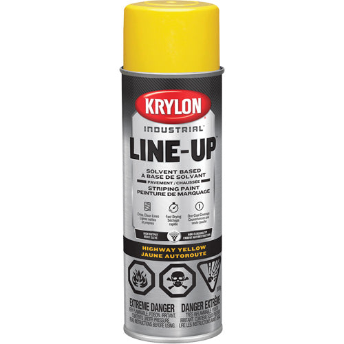 Krylon Professional Solvent-Based Marking Paint, Yellow, 18 oz., Aerosol Can