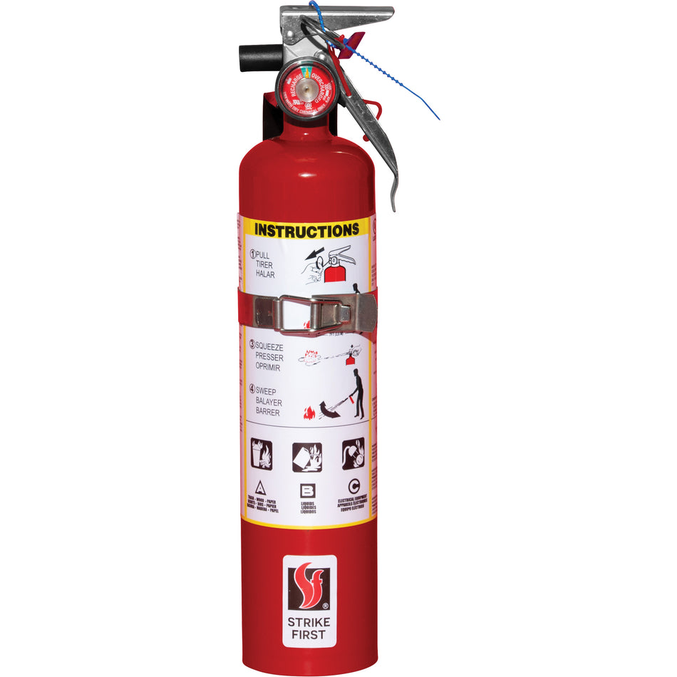 Extintor de incendios, ABC, 2,5 libras. Capacidad 