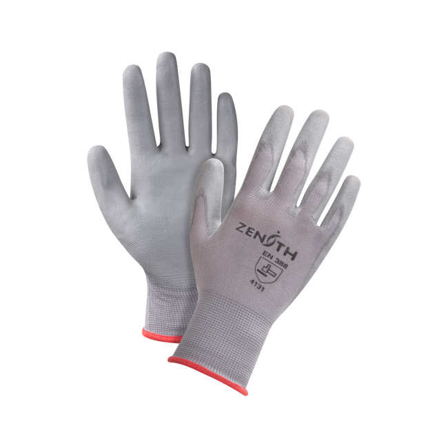 Guantes de nailon recubiertos de poliuretano sin DMF Zenith Safety 